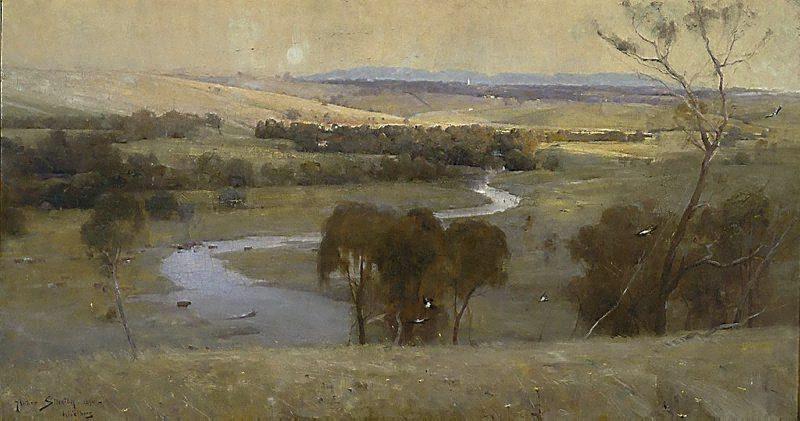 Arthur streeton Still glides the stream